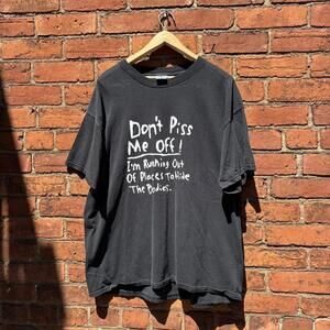 Vintage don’t piss me off hide the bodies t shirt 90s/00s XL